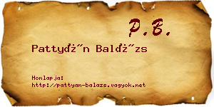 Pattyán Balázs névjegykártya
