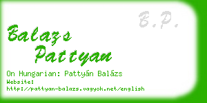 balazs pattyan business card